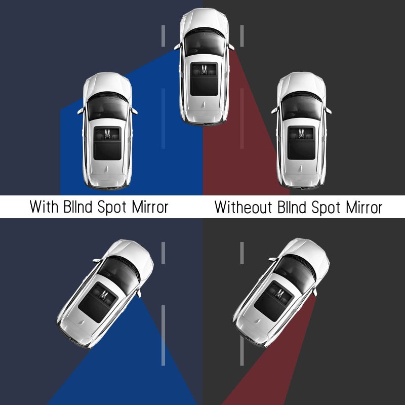 MARLBSTON 2 pcs Blind Spot Mirrors  HD Glass Convex 360 Wide Angle Side Rear View Mirror with ABS Housing for Cars SUV and Trucks - Image 3